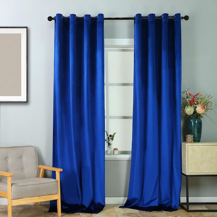 Blue Velvet Curtains